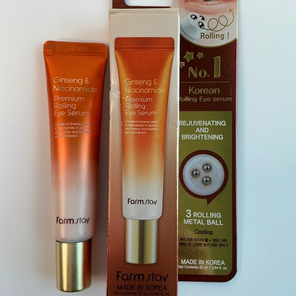 K-Beauty Farmstay Ginseng Niacinamide Skincare Set Toner, Serum & Eye Serum 3pc